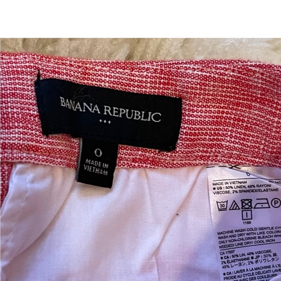 Banana Republic Red striped sailor pant size 0 - Picture 5 of 12